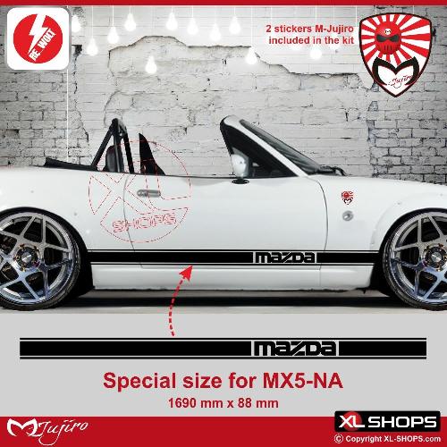 MAZDA MX5 NA SPORT side skirt sticker decal M-JUJIRO MAZDA