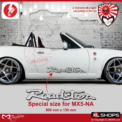 MAZDA MX5 NA ROADSTER side skirt sticker decal M-JUJIRO MAZDA