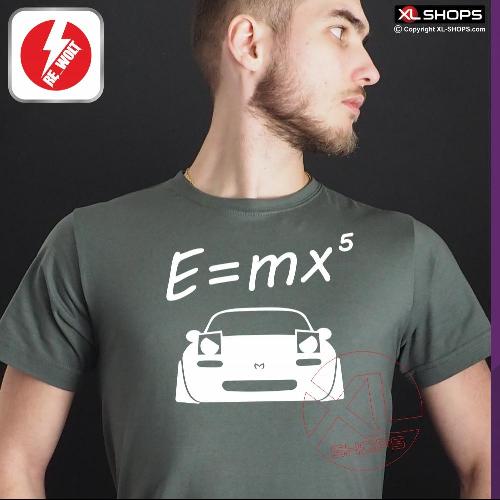 E = MX5 NA Men tshirt diesel grey / white M-JUJIRO MAZDA