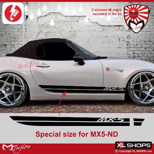 MAZDA MX5 ND racing side skirt sticker decal  M-JUJIRO MAZDA