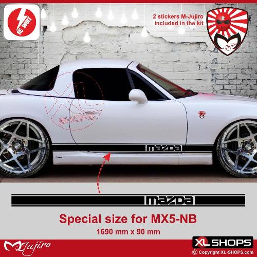 MAZDA MX5 NB SPORT side skirt sticker decal 169 cm M-JUJIRO MAZDA