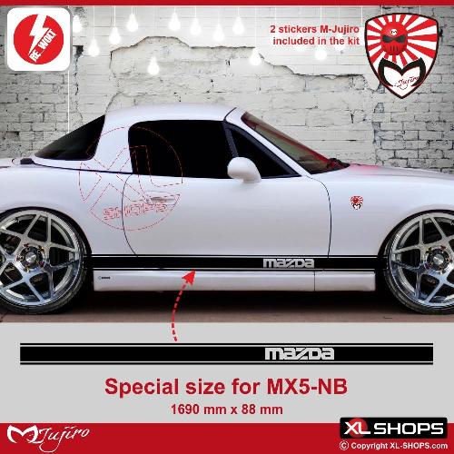 Autocollant bande DRIFT MAZDA MX5 NB 169 cm M-JUJIRO MAZDA