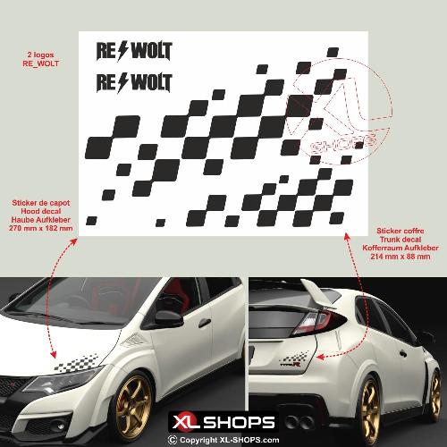 Chequered flag sticker decal HONDA