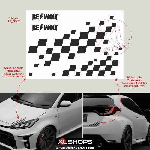 Adesivi bandiera a scacchi TOYOTA