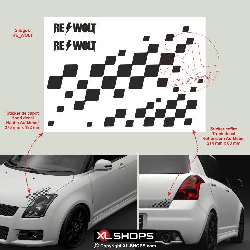 Chequered flag sticker decal SUZUKI