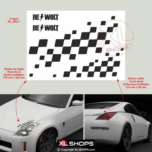 Chequered flag sticker decal NISSAN