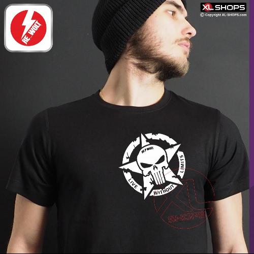 RE_WOLT LIVE WITHOUT LIMITS Men tshirt black white RE_WOLT