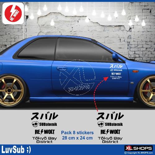SUBARU TOKYO BAY 8 sticker decal pack SUBARU