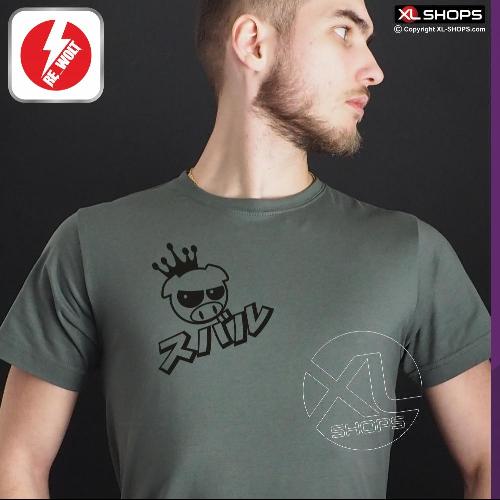 KANJI SUBARU PIG Men tshirt grey and black SUBARU
